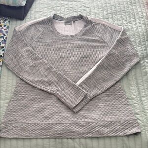 Athleta Gray Textured Sweatshirt